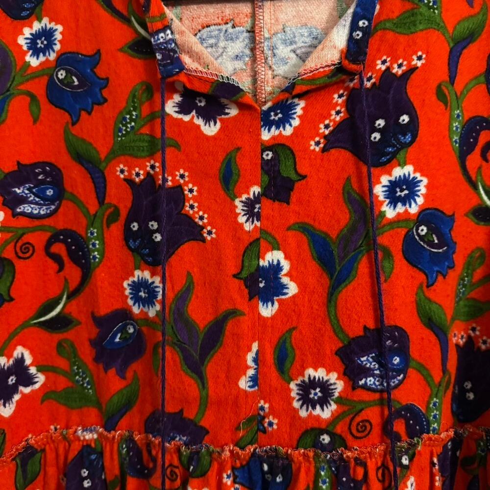 True Vintage 1970s Cottagecore romantic boho floral dress prairie vibes Hippie‎ - Picture 3 of 5